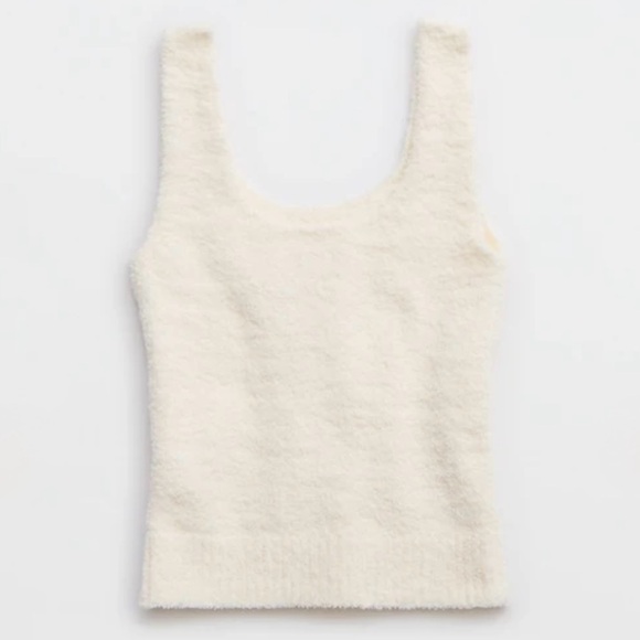 AERIE MARSHMALLOW Cropped Tank Top - Picture 5 of 10